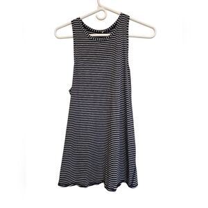 Lululemon Navy White Striped Open Back Racerback Swing Tank Top Small